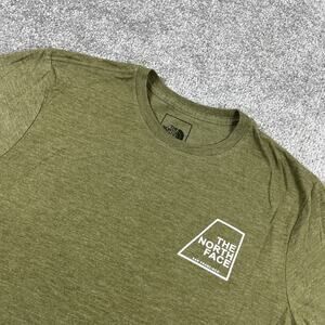 North Face T Shirt Womens Medium San Francisco Outdoors Hiking Military Green